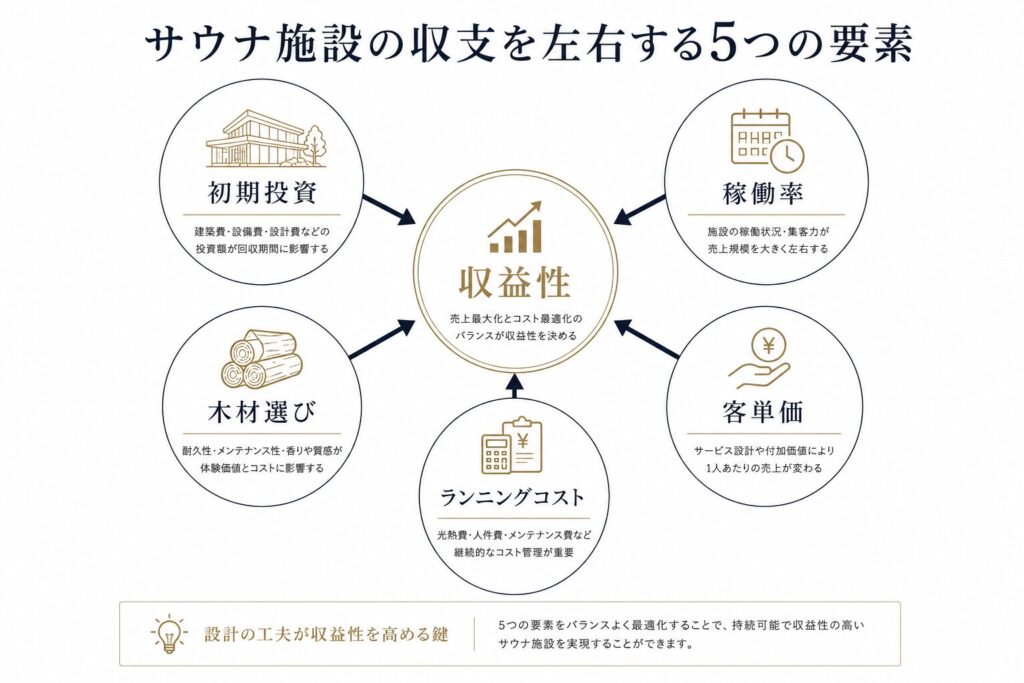 サウナ施設の収支を左右する5つの要素