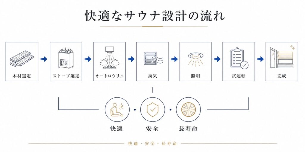 快適なサウナ設計の流れ