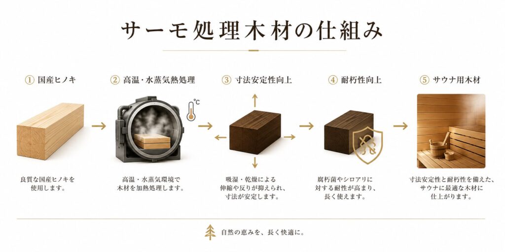 サーモ処理木材の仕組み